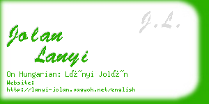 jolan lanyi business card